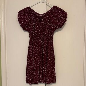 Epic Threads Burgundy Floral Kids Dress